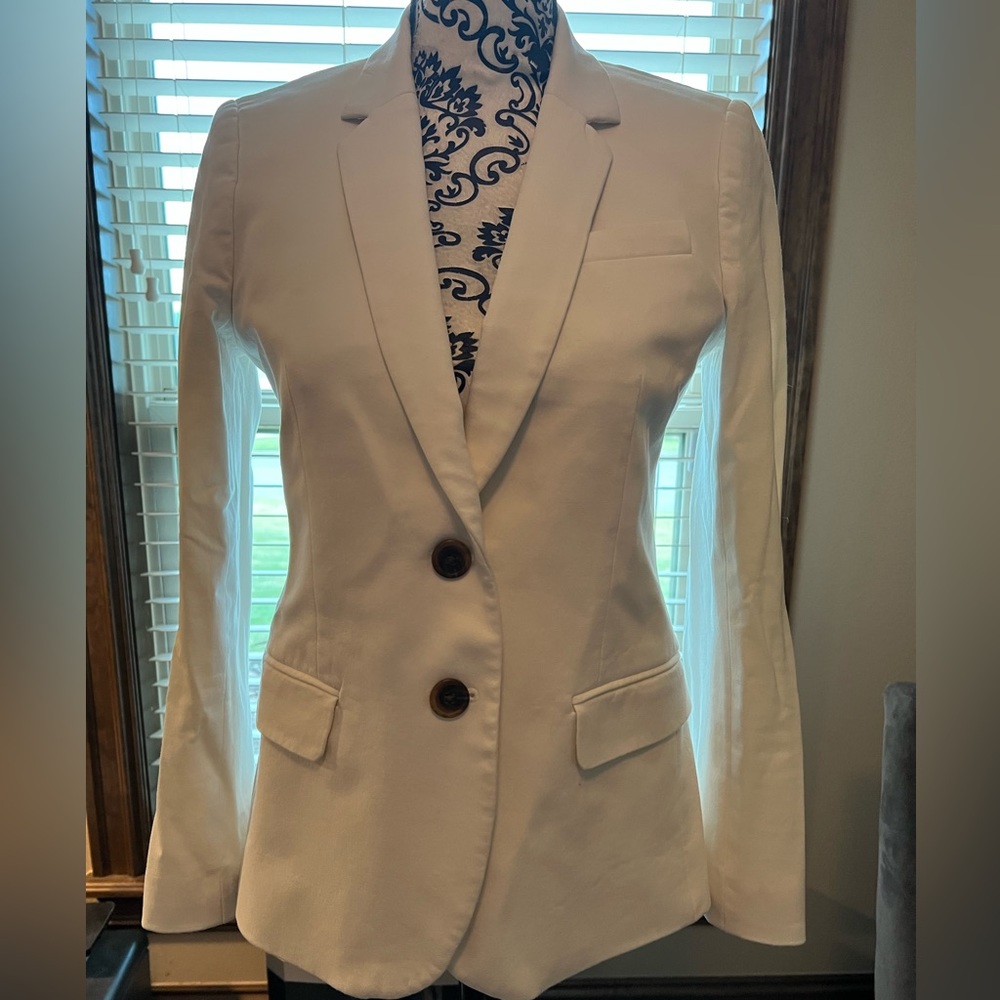 J Crew White Blazer Sz 6